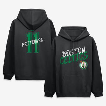 Men's Payton Pritchard Black Boston Celtics Hustle Name & Number Hoodie