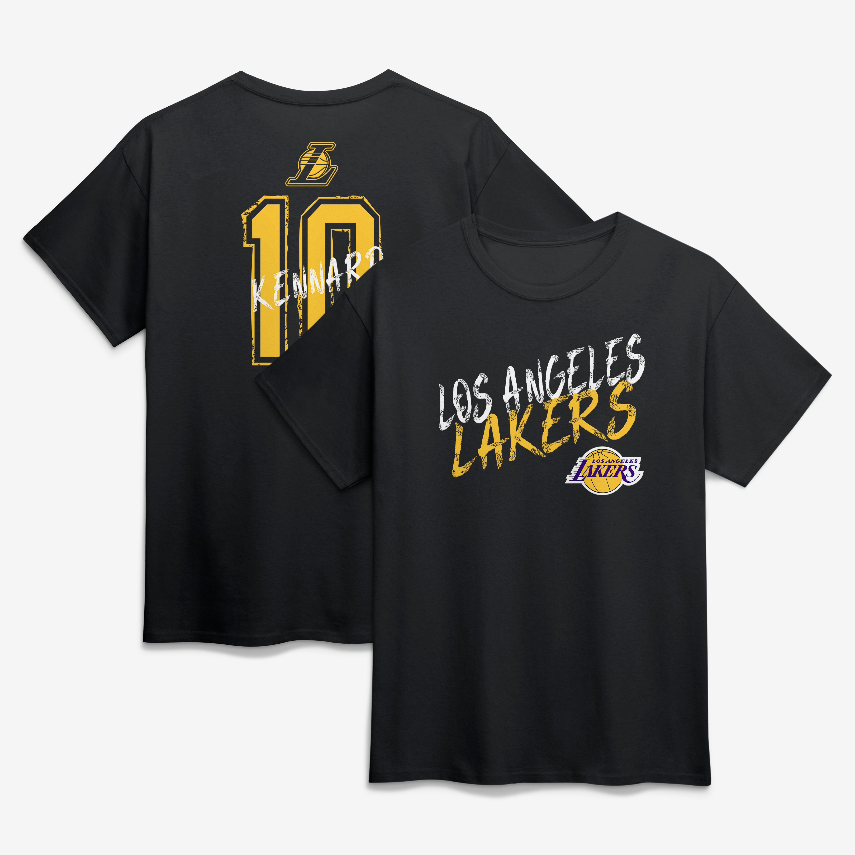 Men's Luke Kennard Black Los Angeles Lakers Hustle Name & Number T-Shirt
