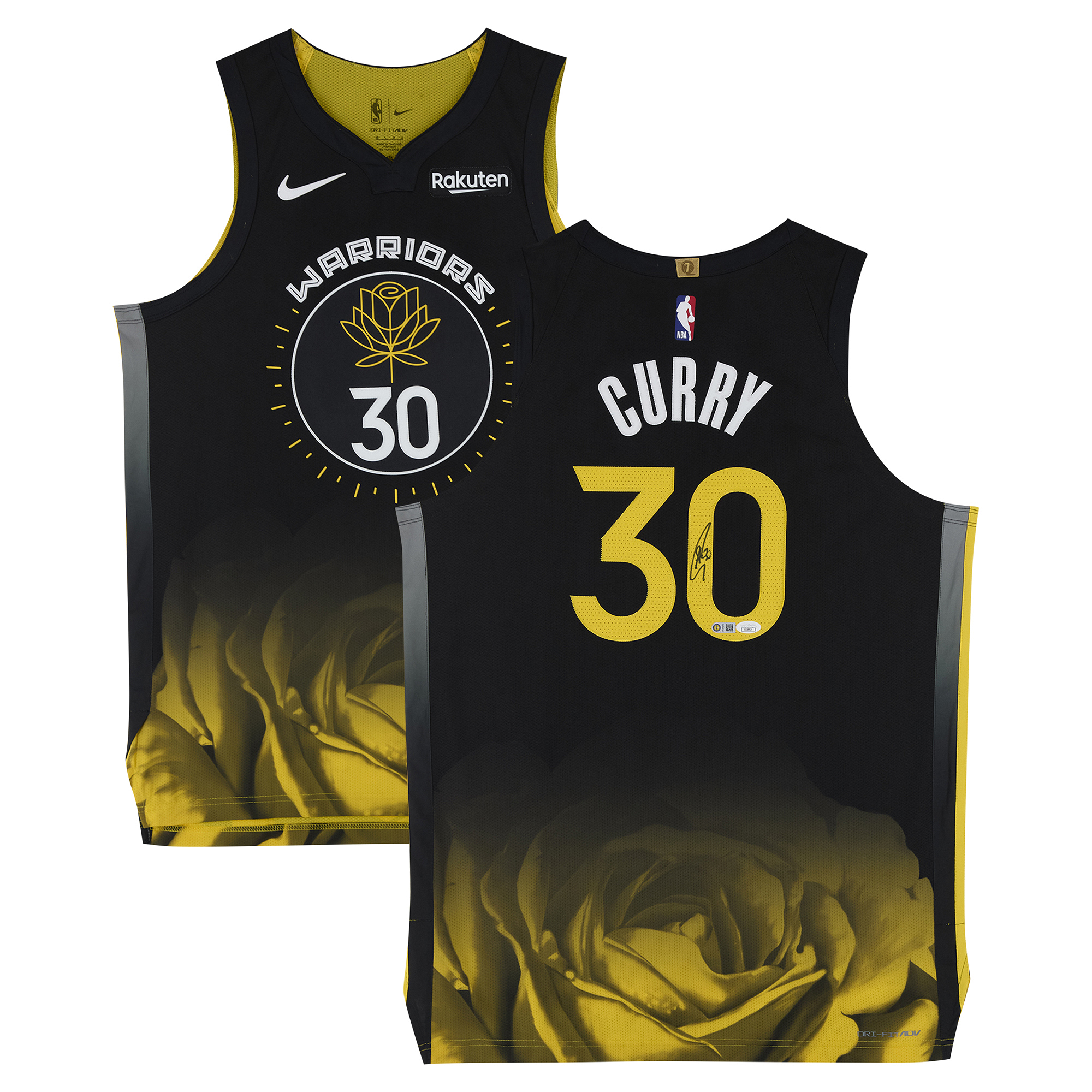 Stephen Curry Golden State Warriors Autographed Black Nike 2022-23 City Edition Authentic Jersey