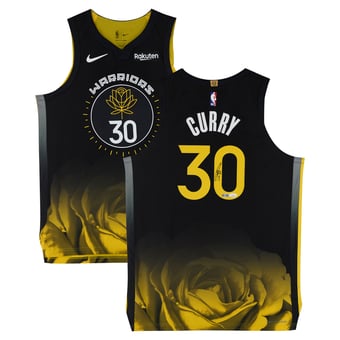 Stephen Curry Golden State Warriors Autographed Black Nike 2022-23 City Edition Authentic Jersey