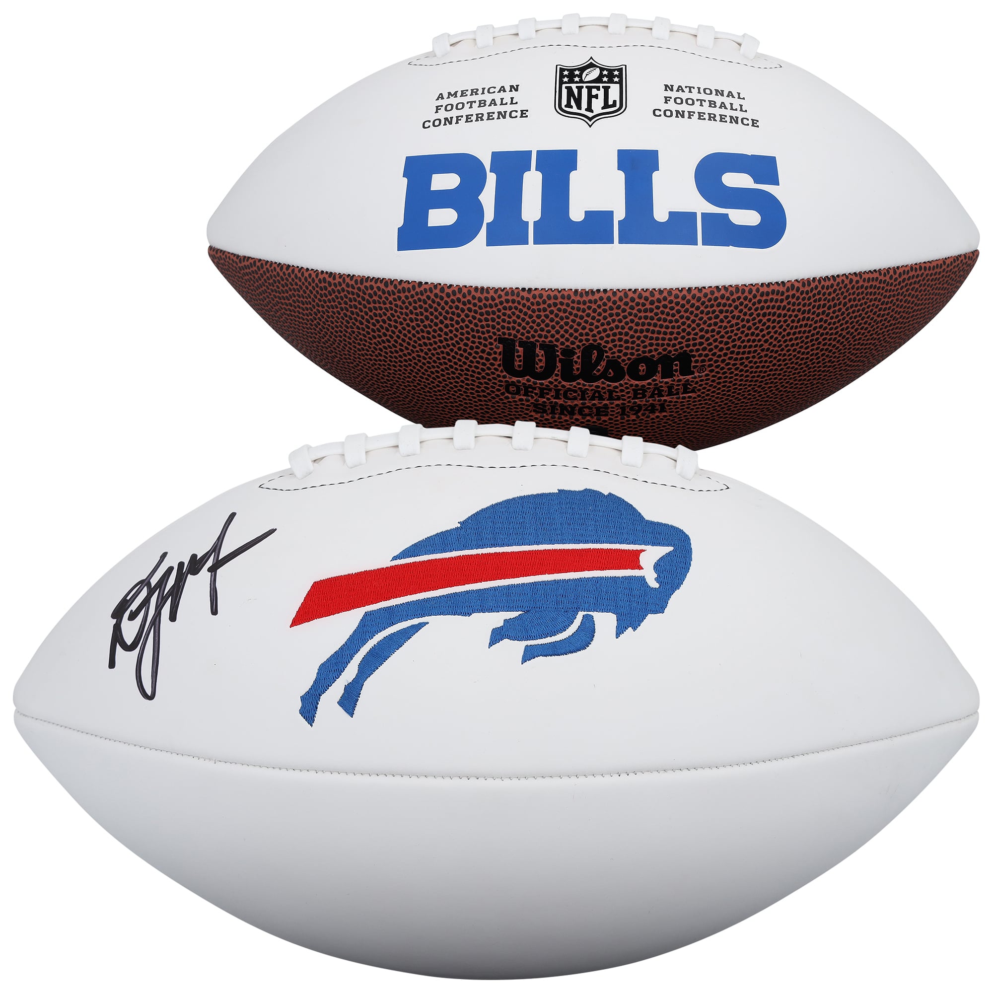D.J. Moore Buffalo Bills Autographed Wilson White Panel Football