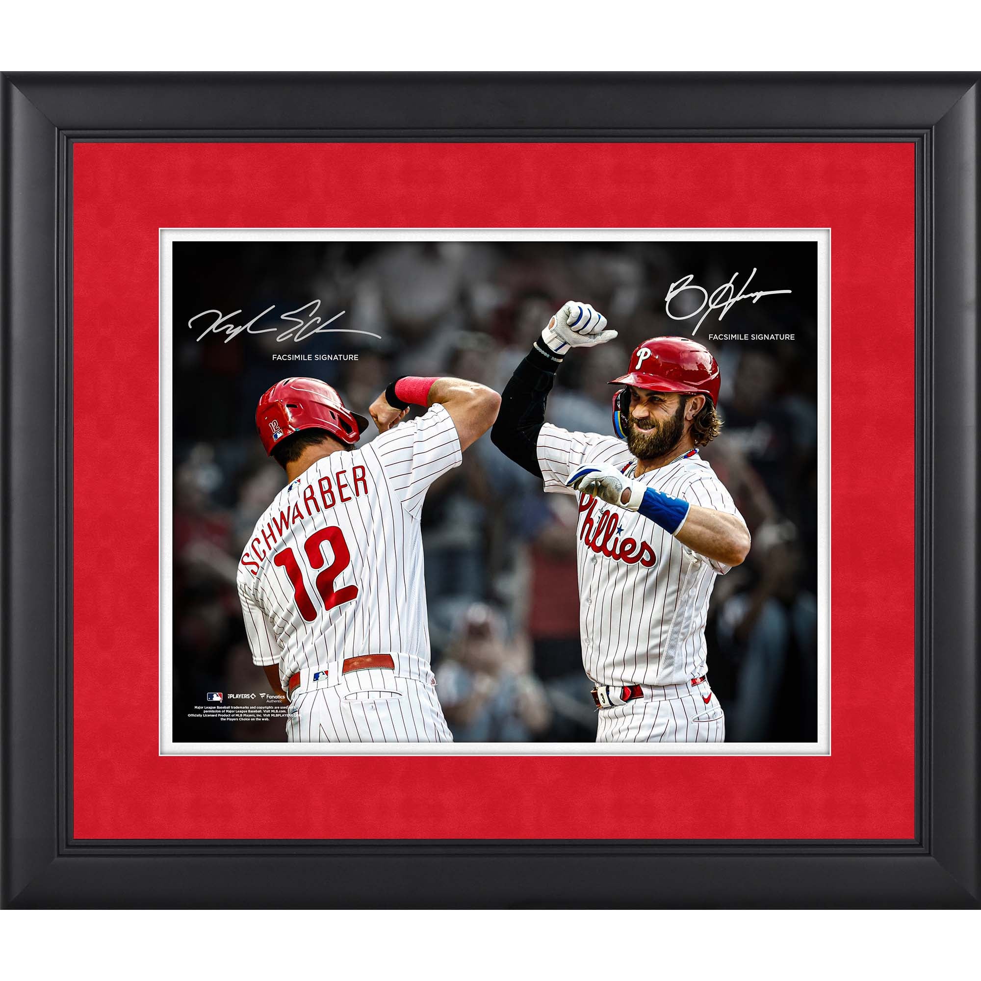 Kyle Schwarber & Bryce Harper Philadelphia Phillies Facsimile Signature Framed 11" x 14" Spotlight Photograph