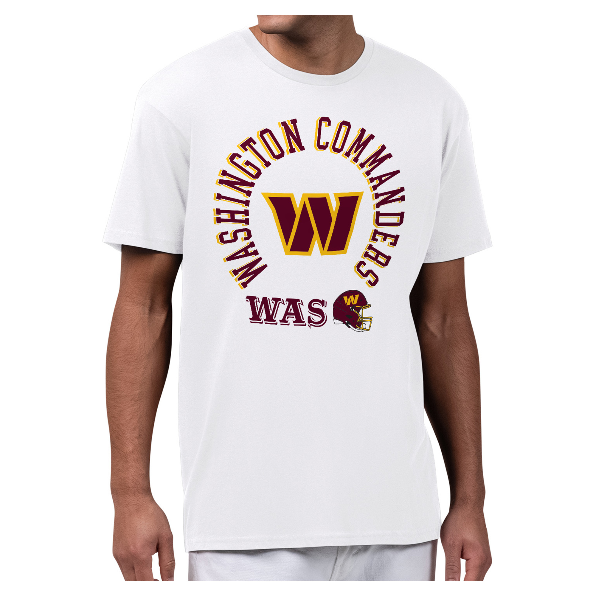 Men's Starter White Washington Commanders All-Around Fan Graphic T-Shirt