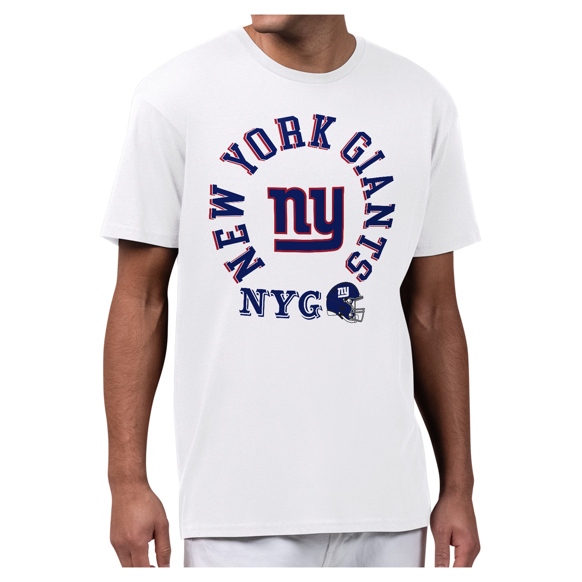 Men's Starter White New York Giants All-Around Fan Graphic T-Shirt