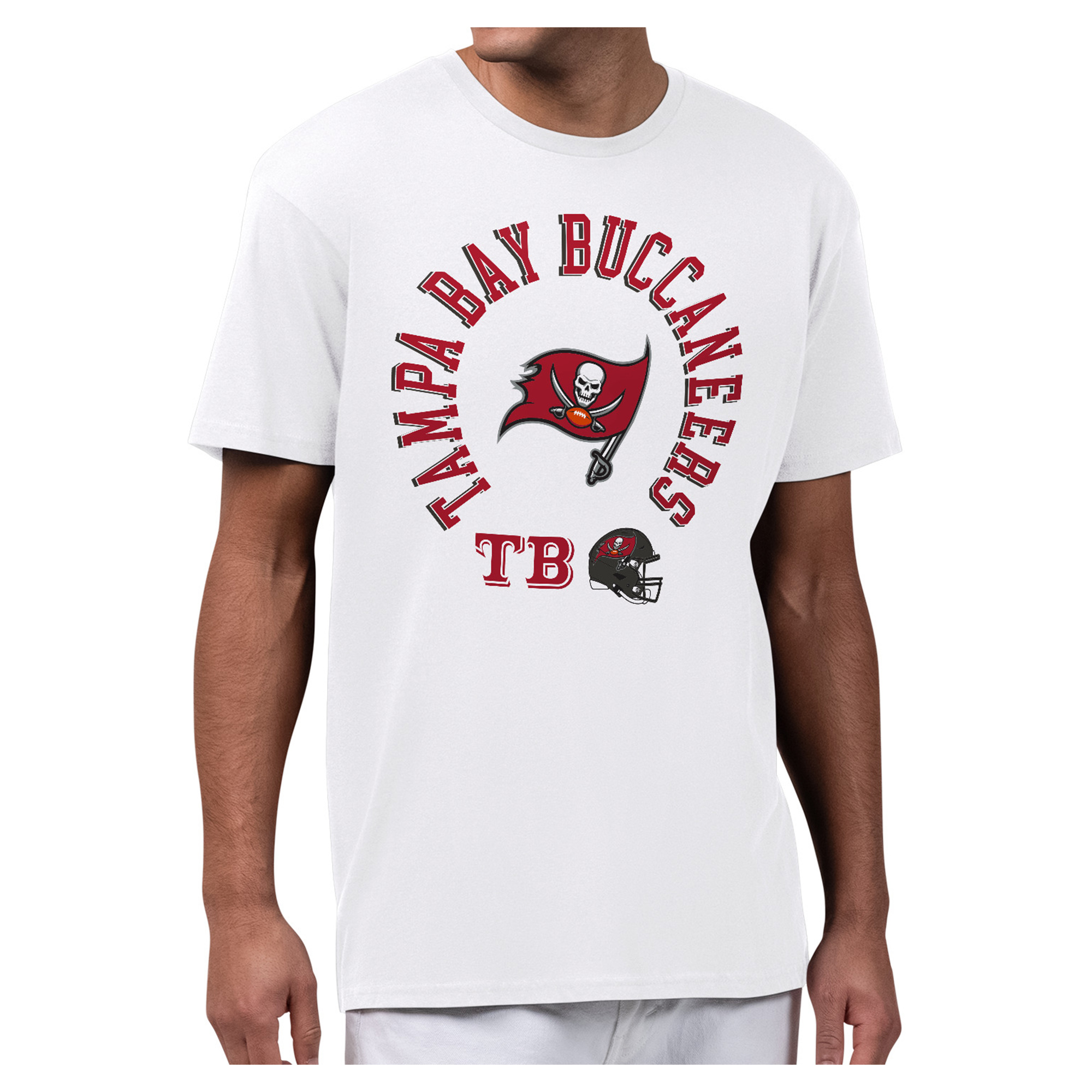 Men's Starter White Tampa Bay Buccaneers All-Around Fan Graphic T-Shirt