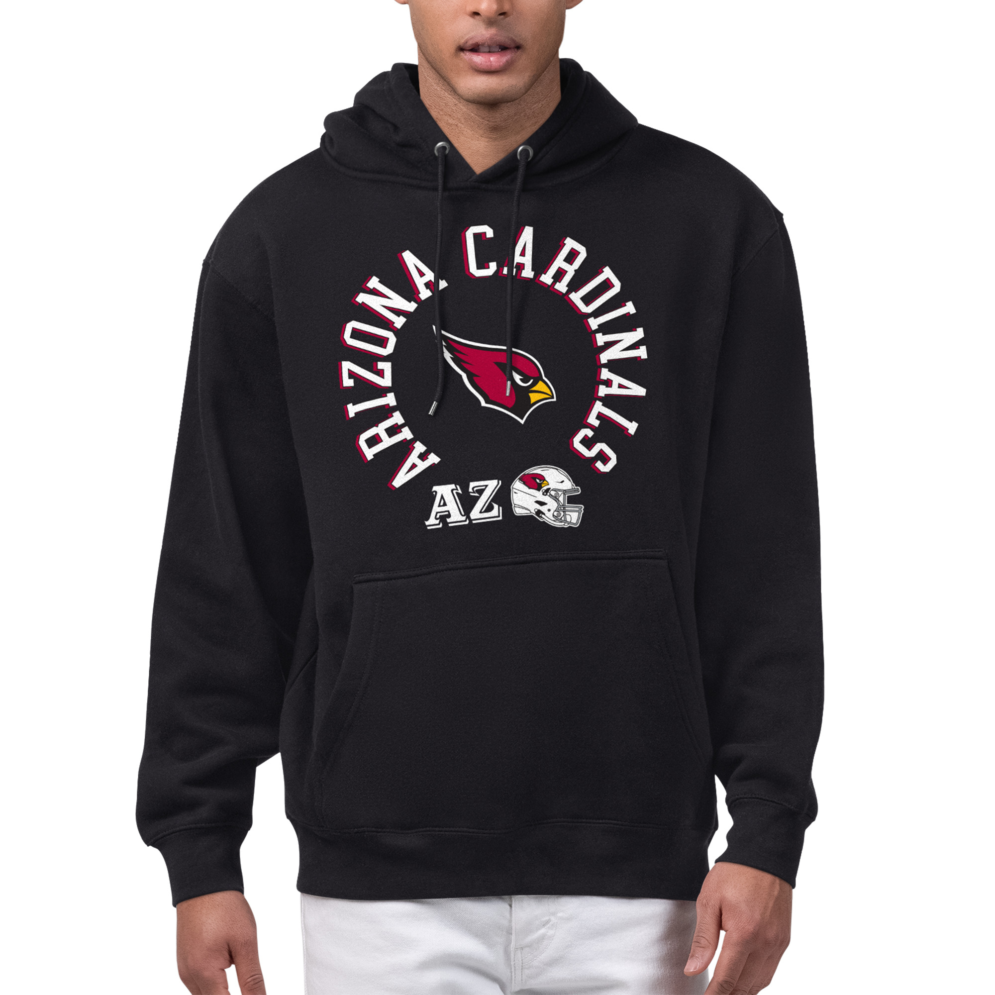 Men's Starter Black Arizona Cardinals All-Around Fan Graphic Hoodie