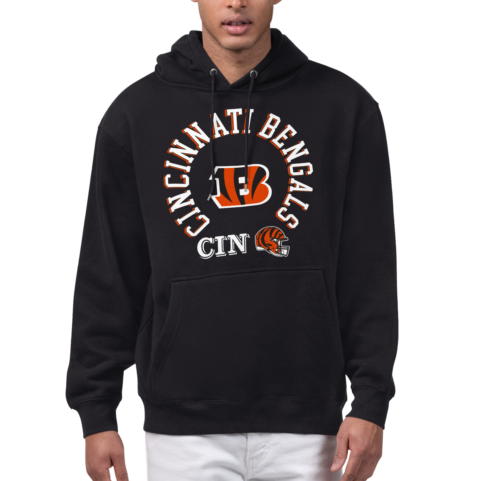 Men's Starter Black Cincinnati Bengals All-Around Fan Graphic Hoodie