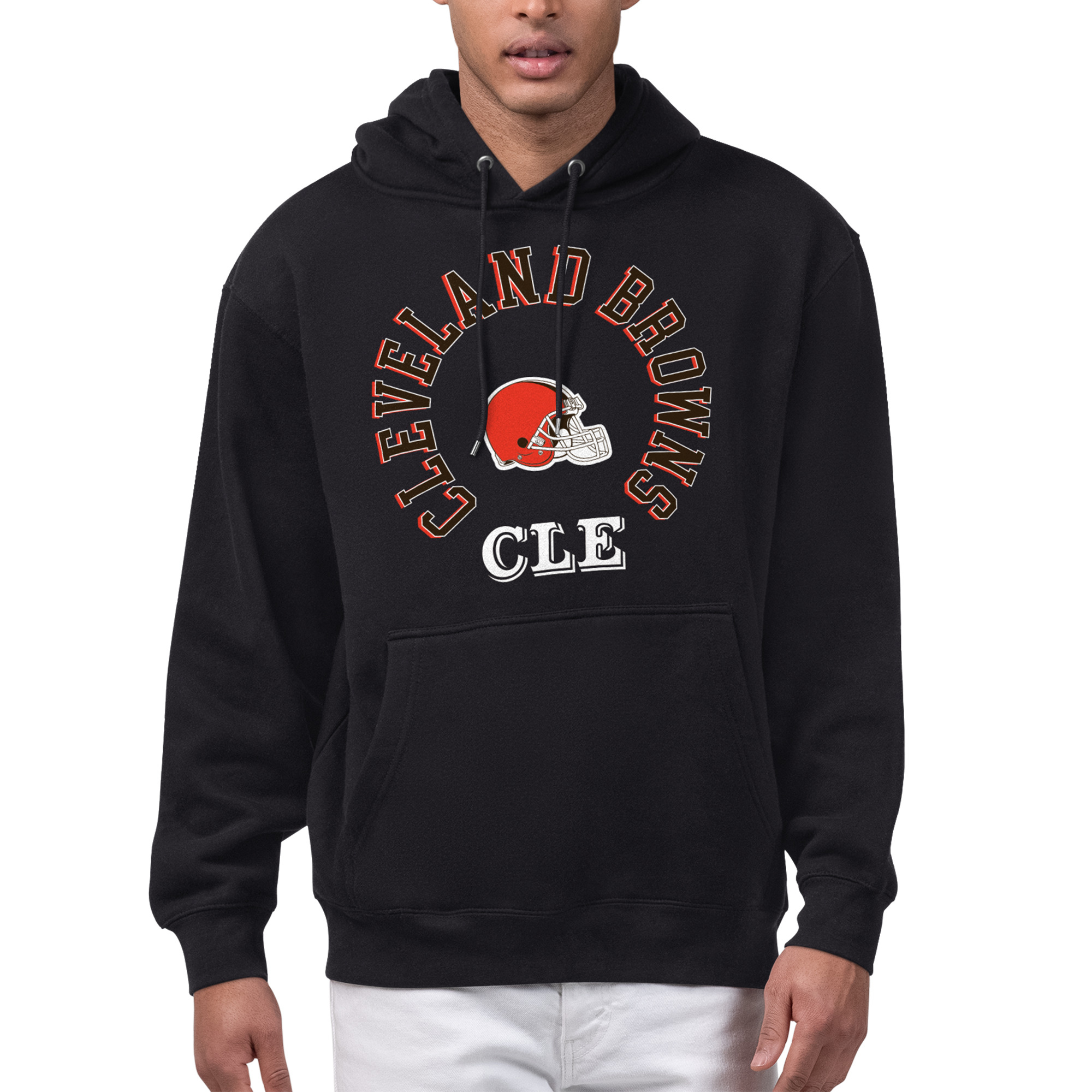 Men's Starter Black Cleveland Browns All-Around Fan Graphic Hoodie