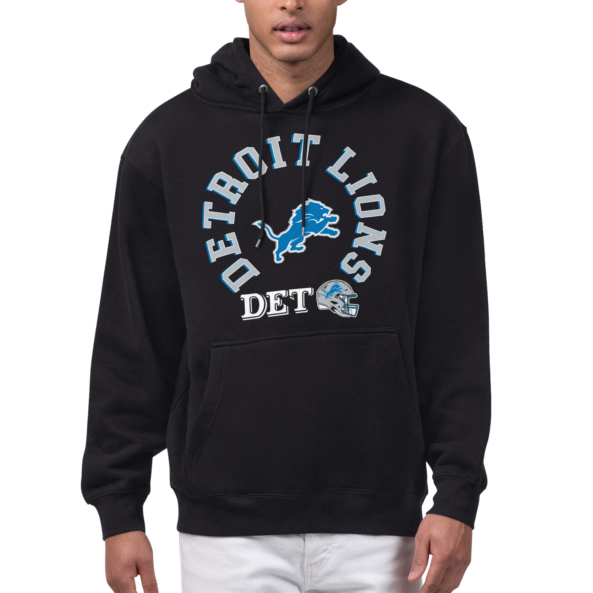Men's Starter Black Detroit Lions All-Around Fan Graphic Hoodie