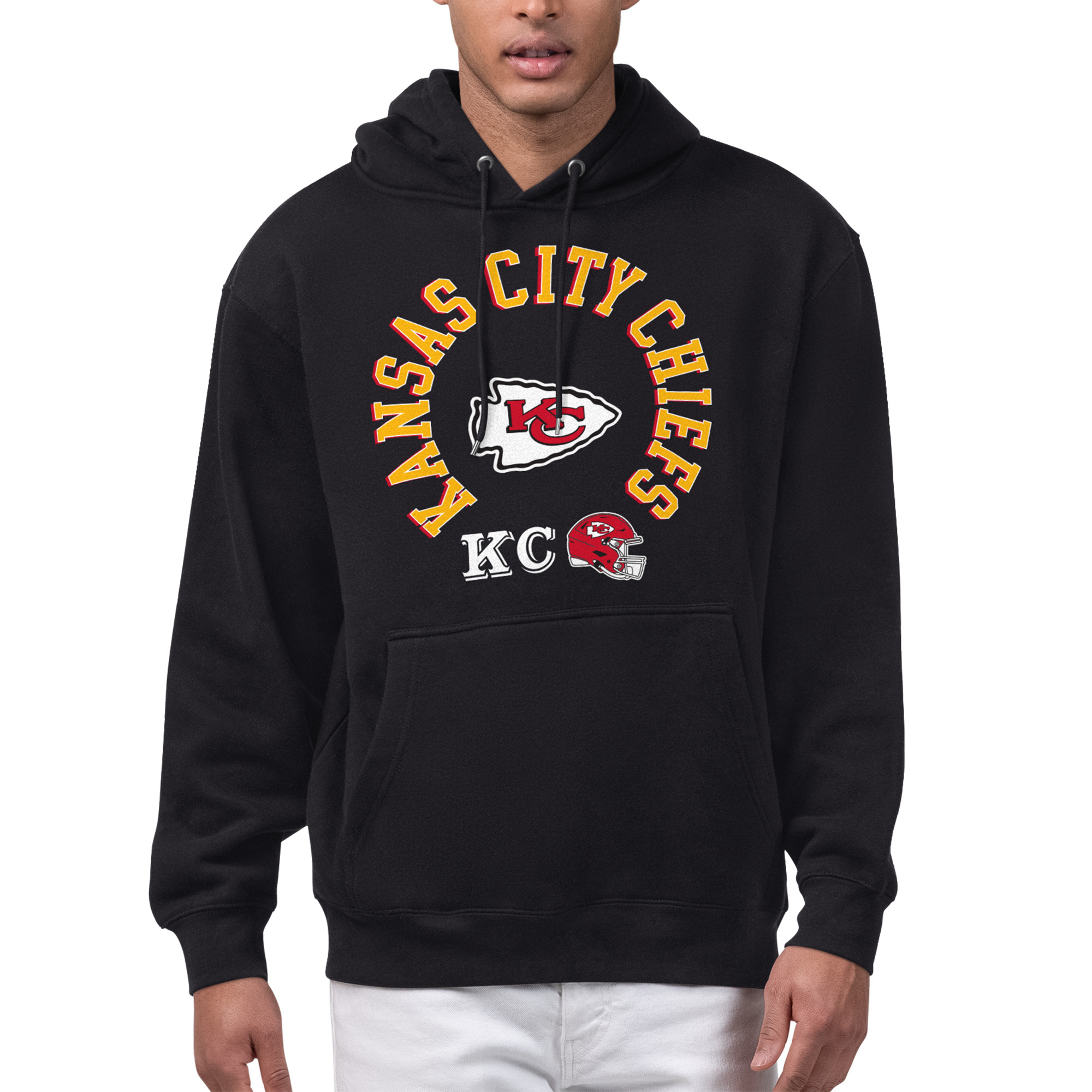 Men's Starter Black Kansas City Chiefs All-Around Fan Graphic Hoodie