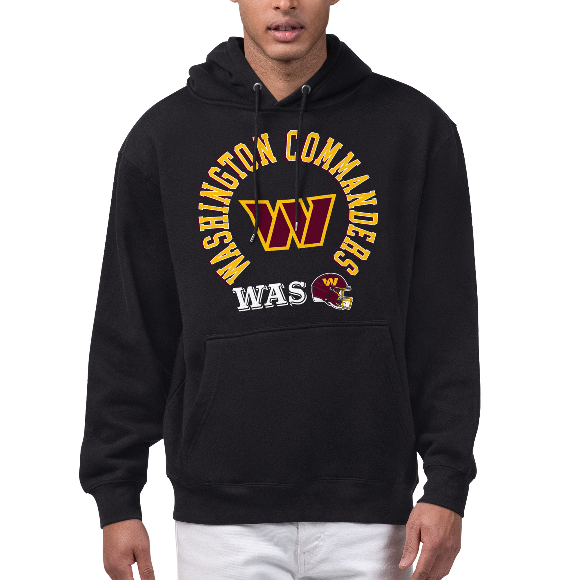 Men's Starter Black Washington Commanders All-Around Fan Graphic Hoodie