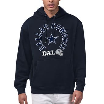 Men's Starter Navy Dallas Cowboys All-Around Fan Graphic Hoodie