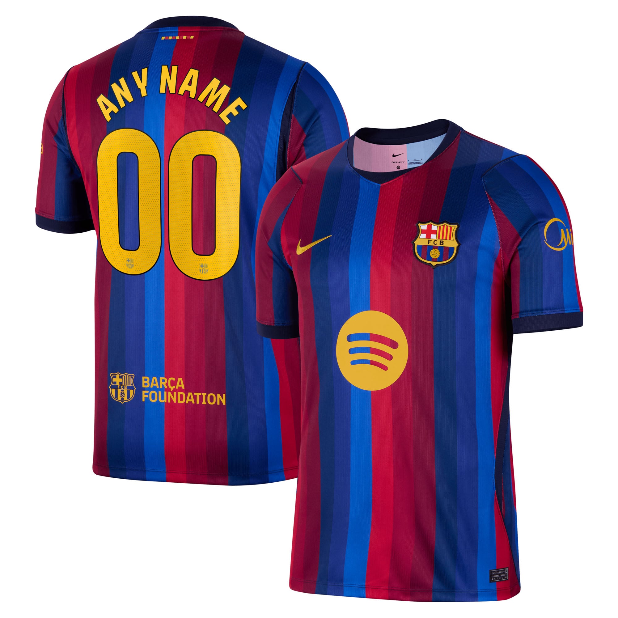 Men's Nike Red Barcelona 2026/27 Home Stadium Replica Custom Jersey