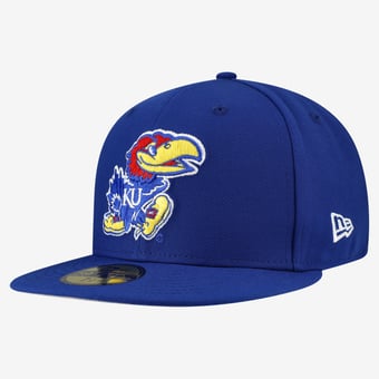 Men's New Era Royal Kansas Jayhawks Core 59FIFTY Fitted Hat