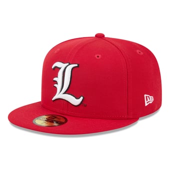 Men's New Era Red Louisville Cardinals Core 59FIFTY Fitted Hat