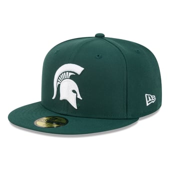 Men's New Era Green Michigan State Spartans Core 59FIFTY Fitted Hat