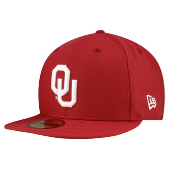 Men's New Era Crimson Oklahoma Sooners Core 59FIFTY Fitted Hat