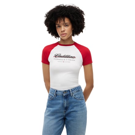 Cadillac Tommy Hilfiger Script Raglan T-Shirt