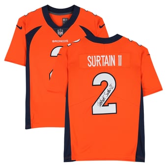 Patrick Surtain II Denver Broncos Autographed Orange Nike 1997-2023 Throwback Limited Jersey