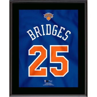 Mikal Bridges New York Knicks 10.5" x 13" Jersey Number Sublimated Player Plaque