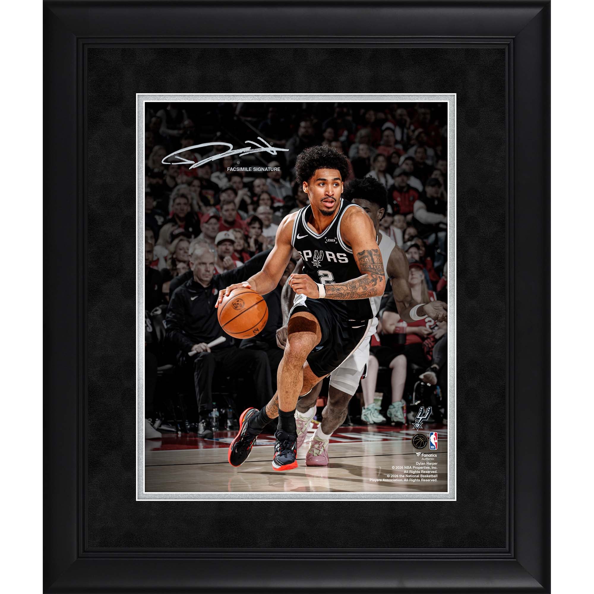 Dylan Harper San Antonio Spurs Facsimile Signature Framed 11" x 14" Spotlight Photograph