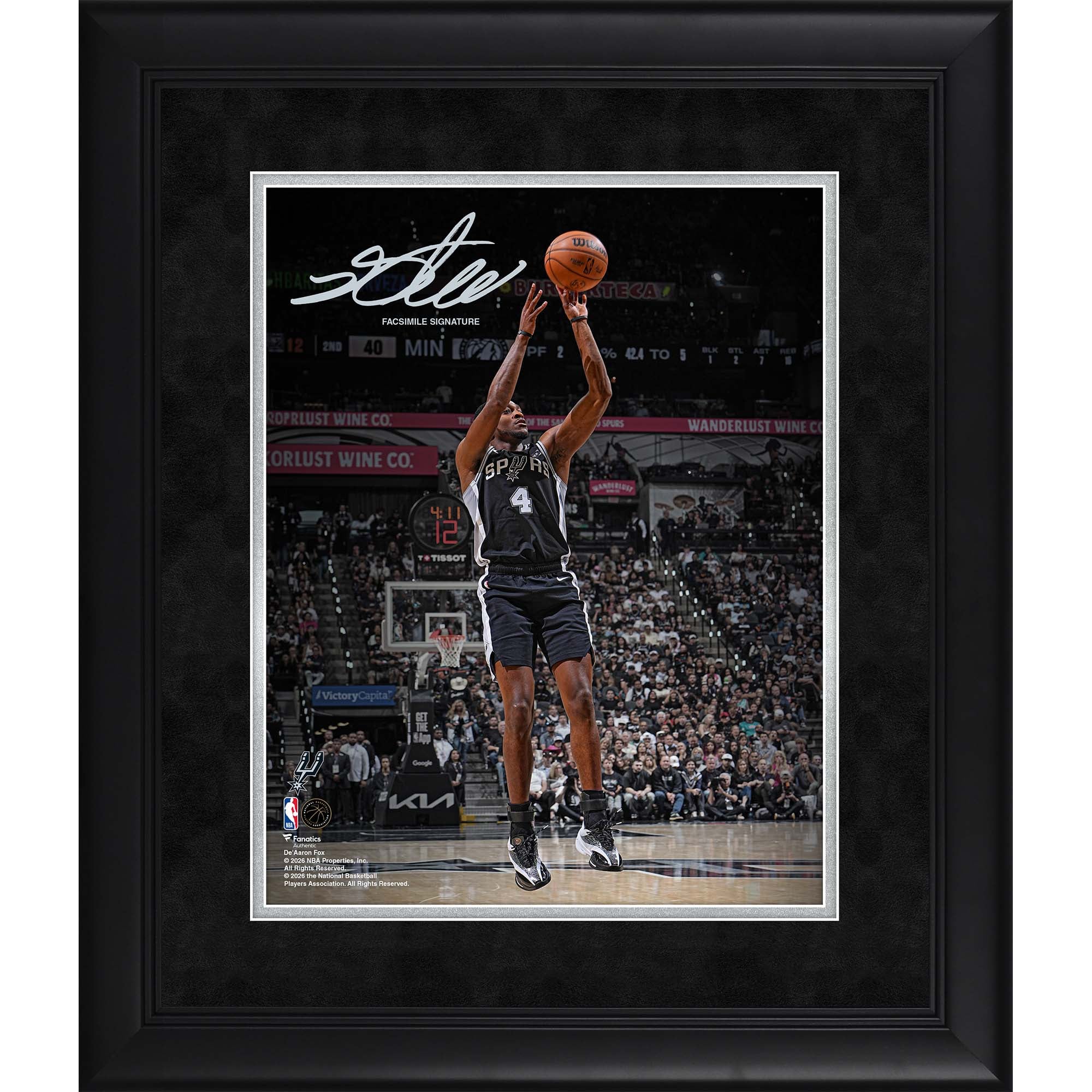 De'Aaron Fox San Antonio Spurs Facsimile Signature Framed 11" x 14" Spotlight Photograph