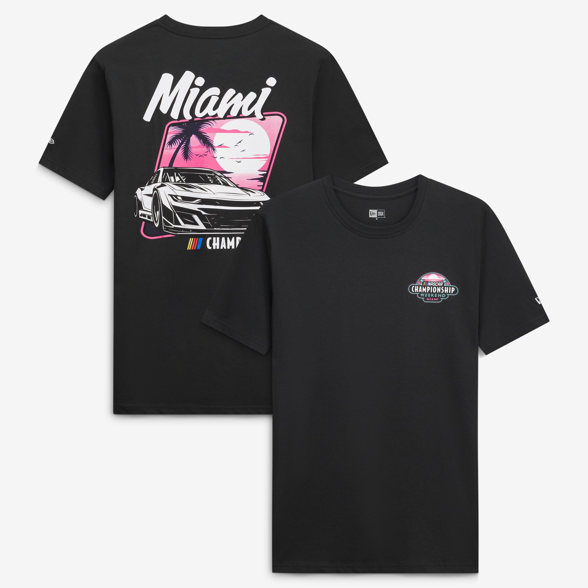 Men's New Era  Black NASCAR Miami Championship T-Shirt