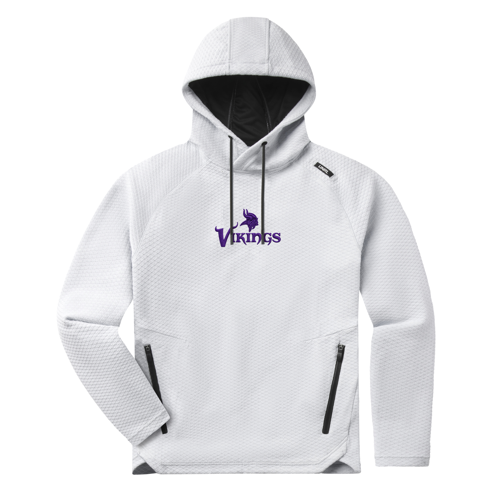 Men's UNRL White Minnesota Vikings Elevation Tri-Blend Hoodie