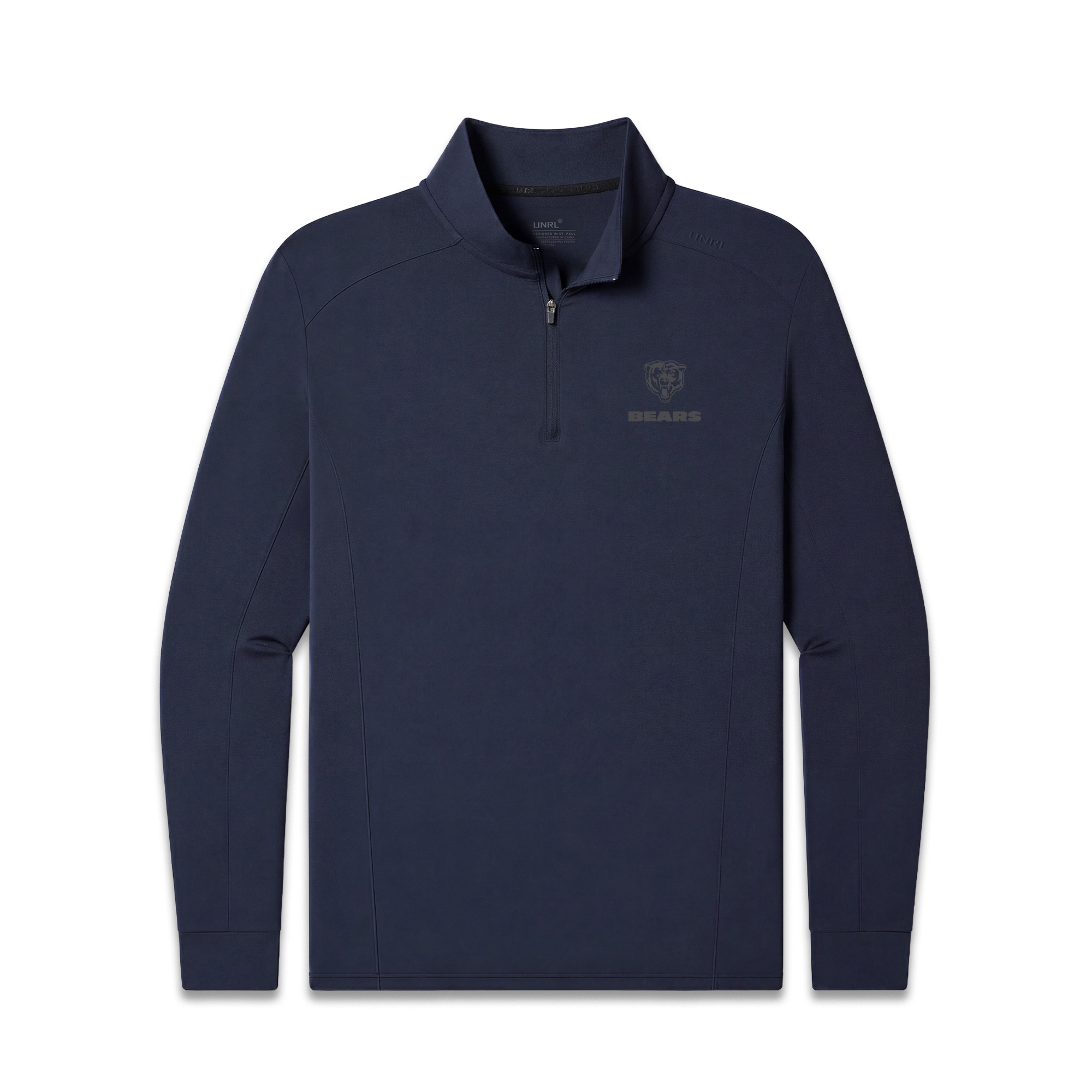 Men's UNRL Navy Chicago Bears Ultra Lightweight Quarter-Zip Pullover