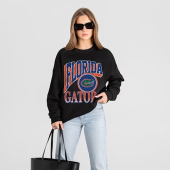 Women's Gameday Couture Black Florida Gators Victory Black Label Premium Drop Shoulder Sweatshirt