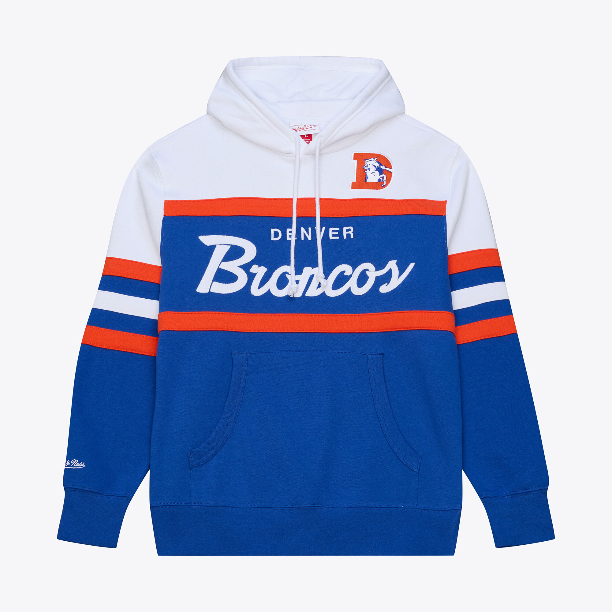 Men's Mitchell & Ness  Royal Denver Broncos Head Coach Hoodie