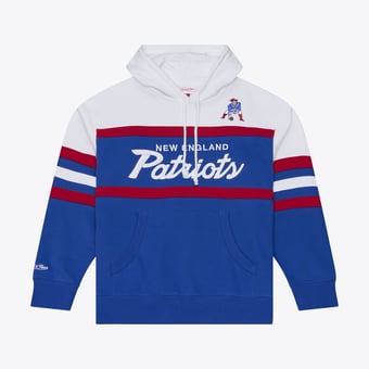 Men's Mitchell & Ness  Royal New England Patriots Head Coach Hoodie