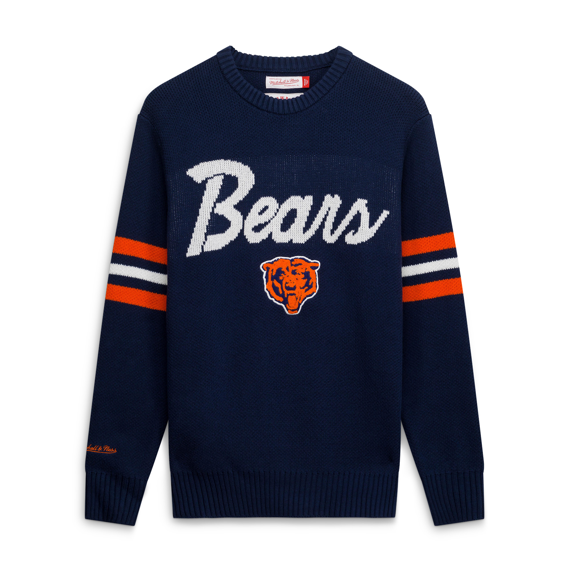 Men's Mitchell & Ness  Navy Chicago Bears Head Coach Sweater
