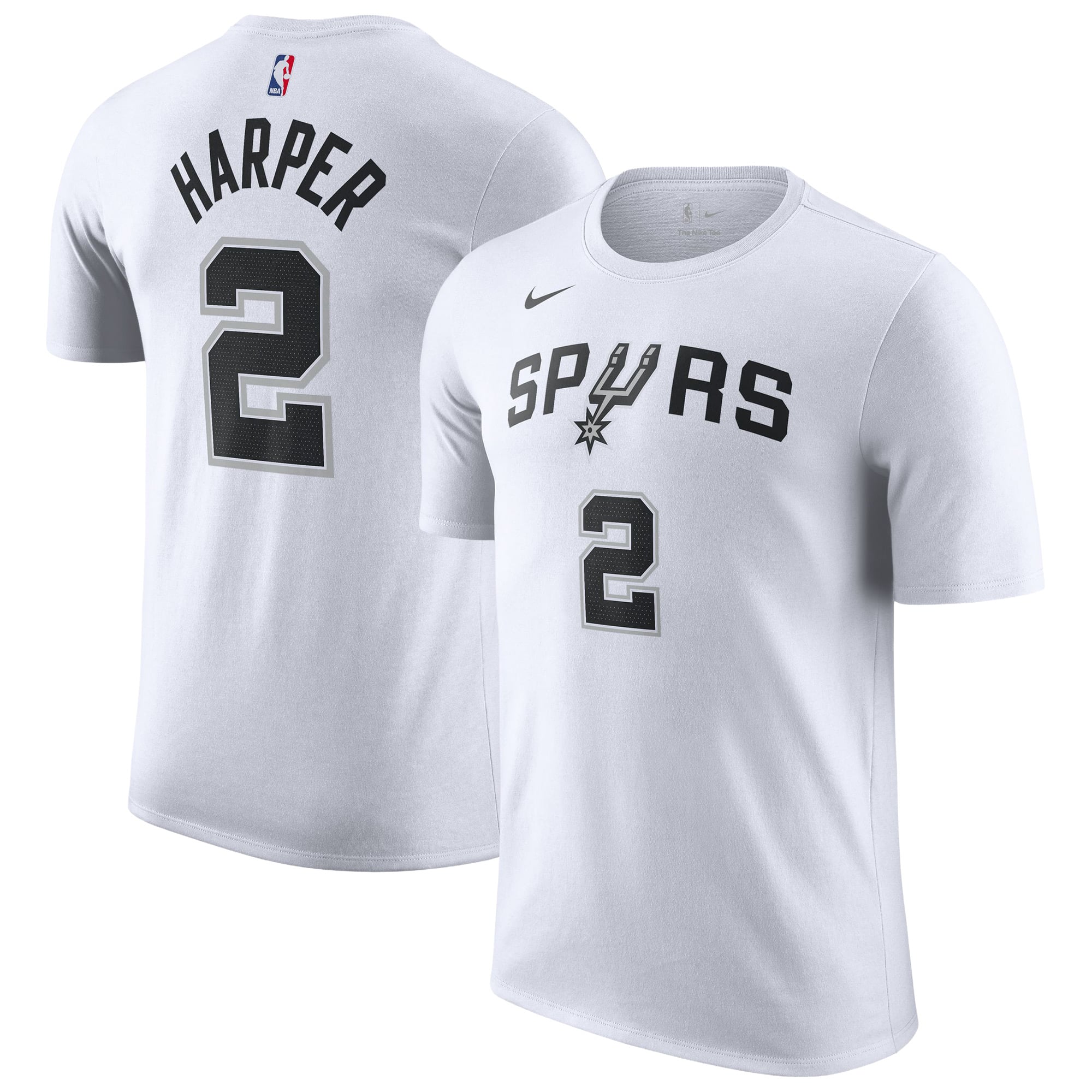 Unisex Nike Dylan Harper White San Antonio Spurs Name & Number T-Shirt