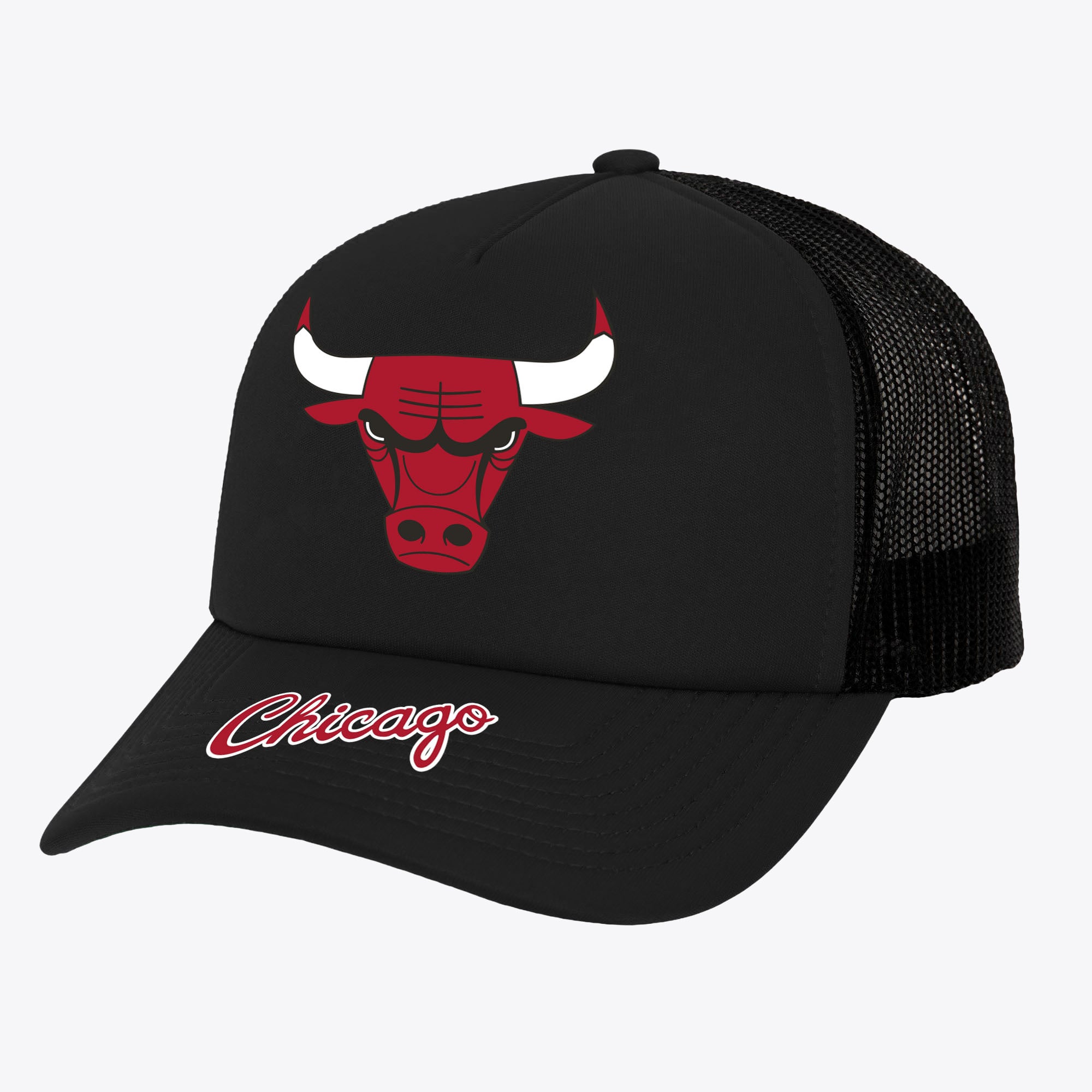 Chicago Bulls Mitchell & Ness Team Origins Hardwood Classics Trucker - Schwarz