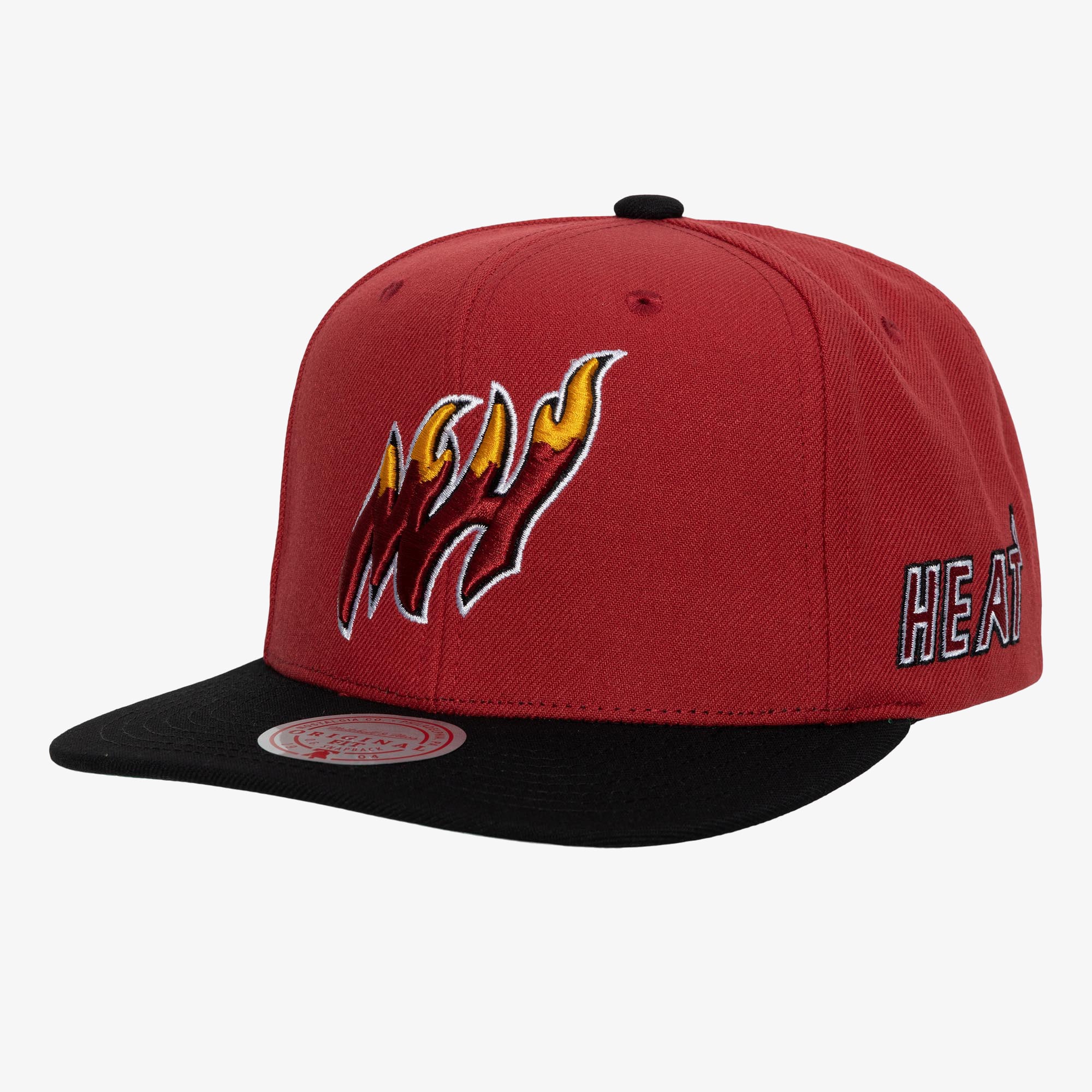 Miami Heat Mitchell & Ness Team Origins Hardwood Classics Snapback – Rot