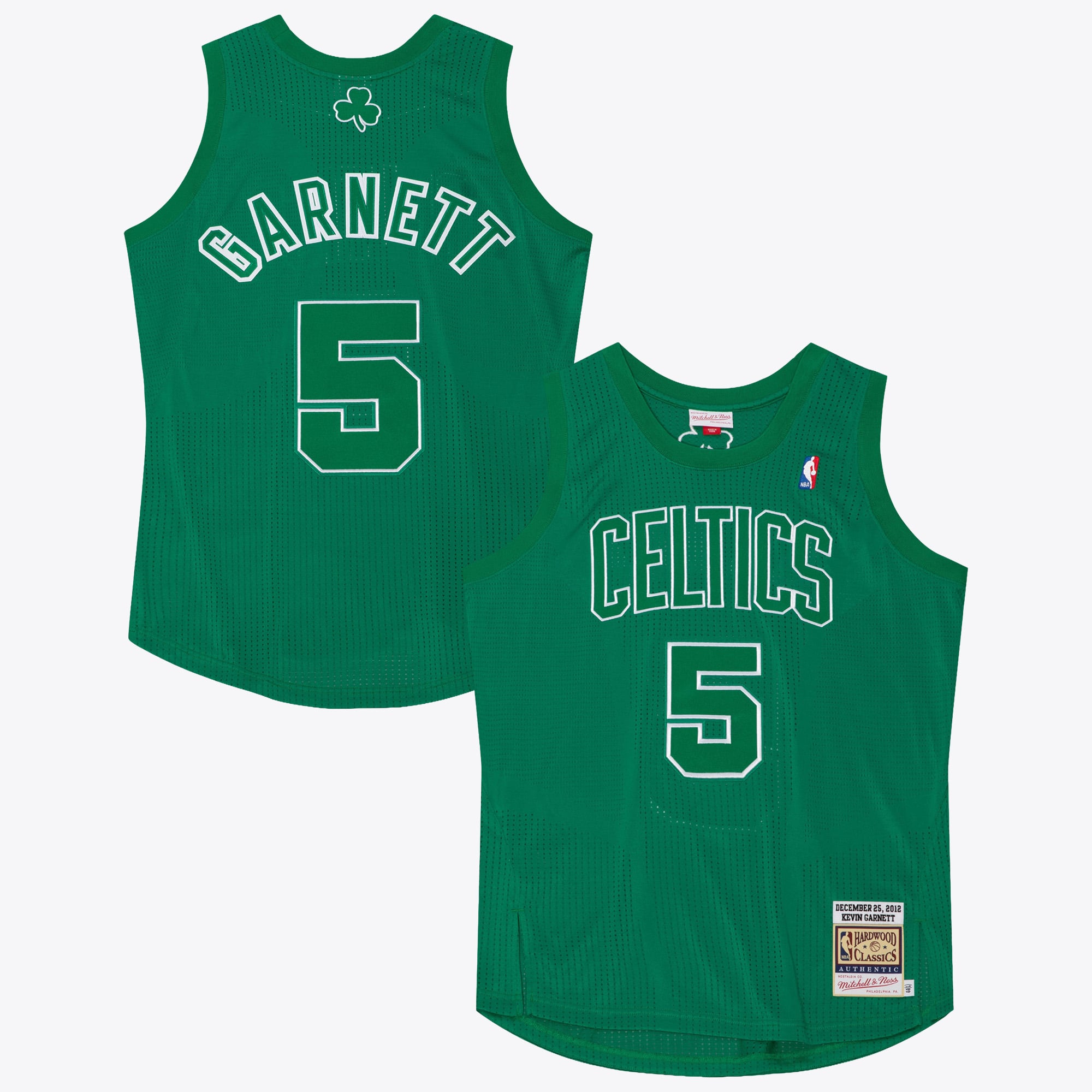 Boston Celtics Mitchell & Ness Kevin Garnett 2012 Christmas Day Authentic Jersey – Kelly Green