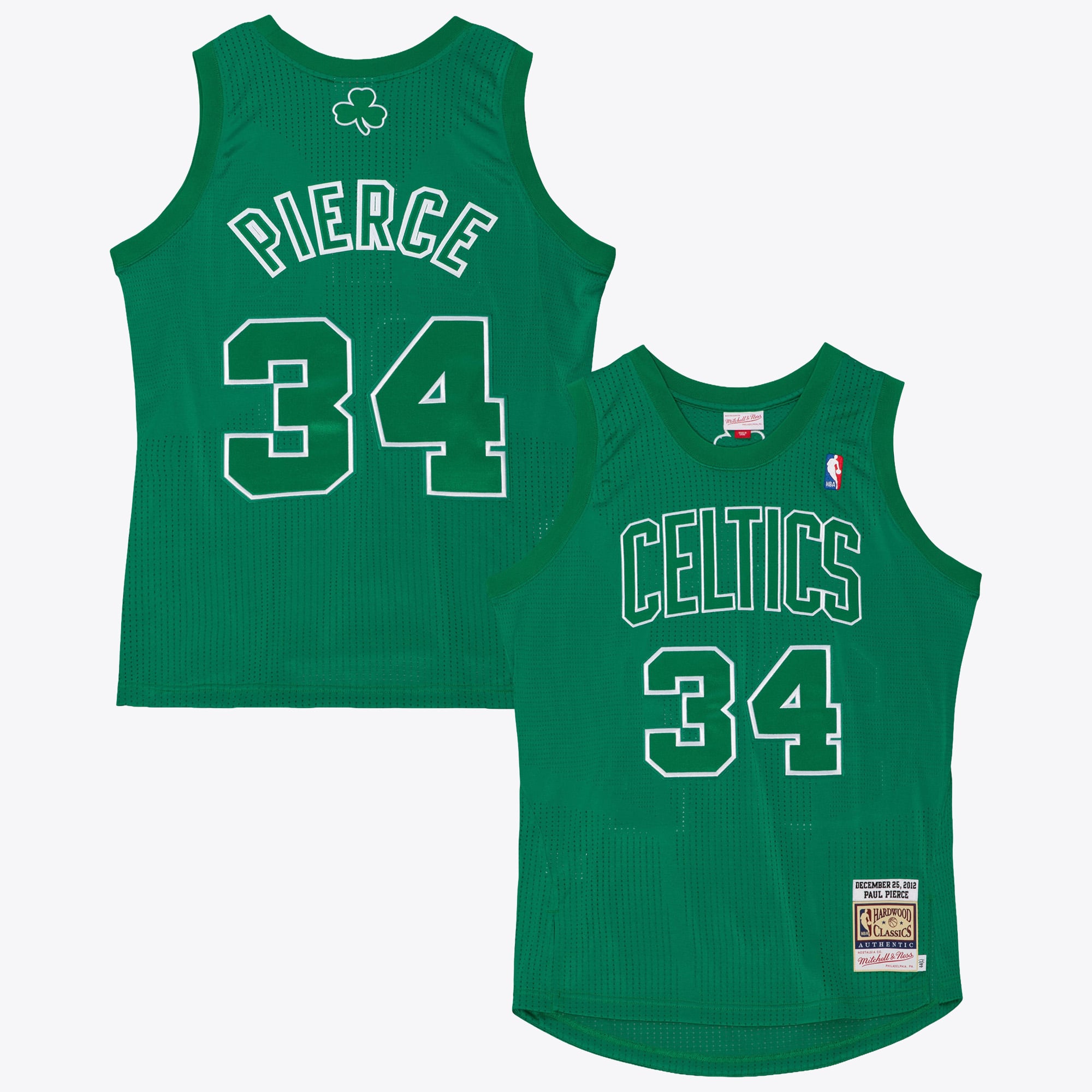 Boston Celtics Mitchell & Ness Paul Pierce 2012 Weihnachtstrikot (Authentic) – Kellygrün