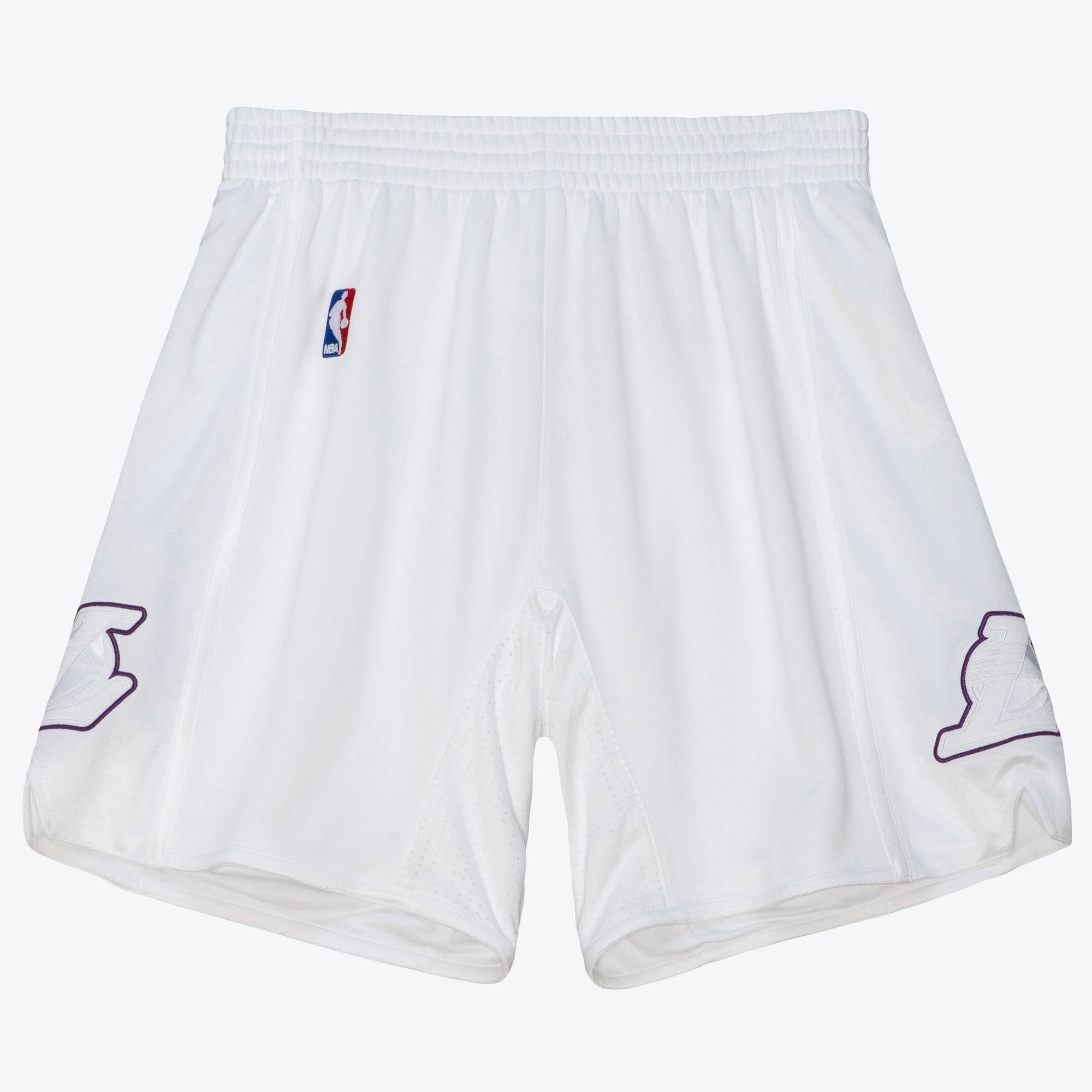 Pantaloncini da uomo Mitchell & Ness dei Los Angeles Lakers per il giorno di Natale 2012 - Bianchi