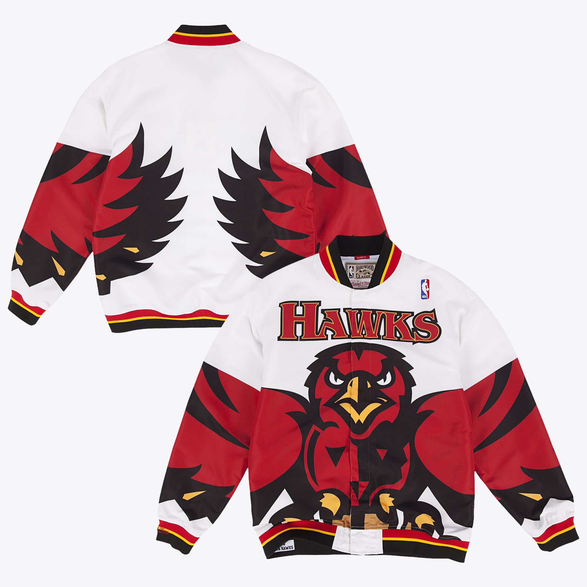 Atlanta Hawks Mitchell & Ness 95-96 Authentic Warm Up Jacket – Weiß Herren