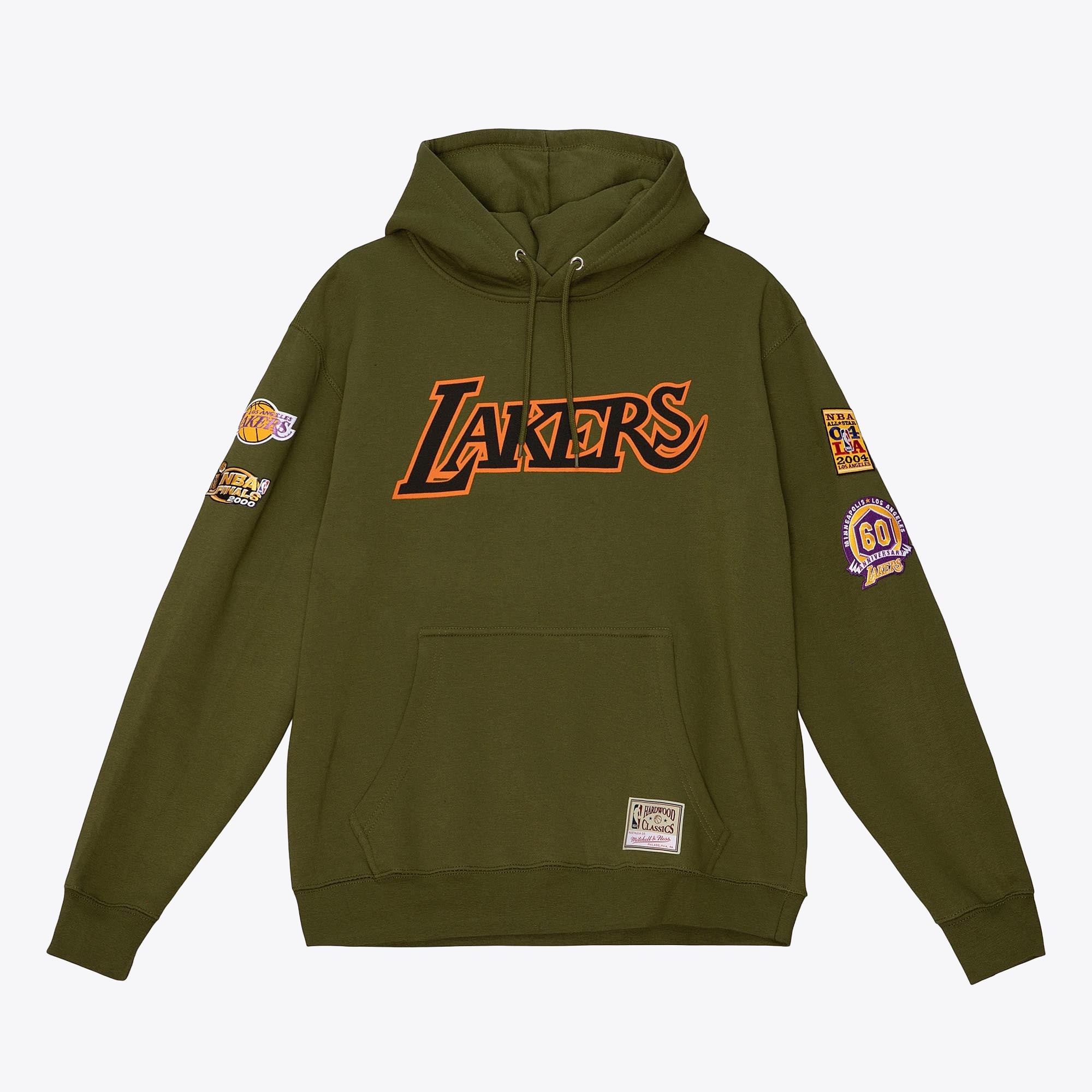 Sudadera con capucha Los Angeles Lakers Mitchell & Ness Script Flight - Verde oliva - Para hombre