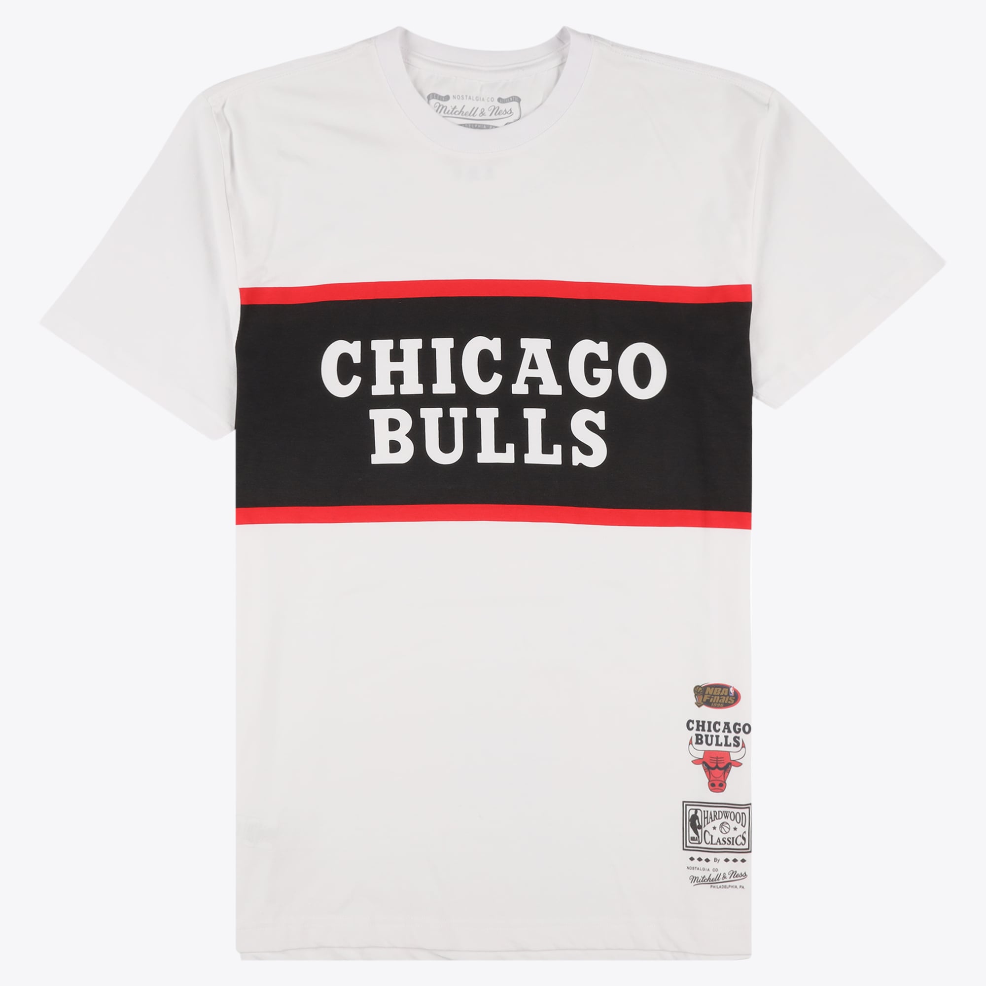 Camiseta Mitchell & Ness Block de los Chicago Bulls - Blanca - Para hombre