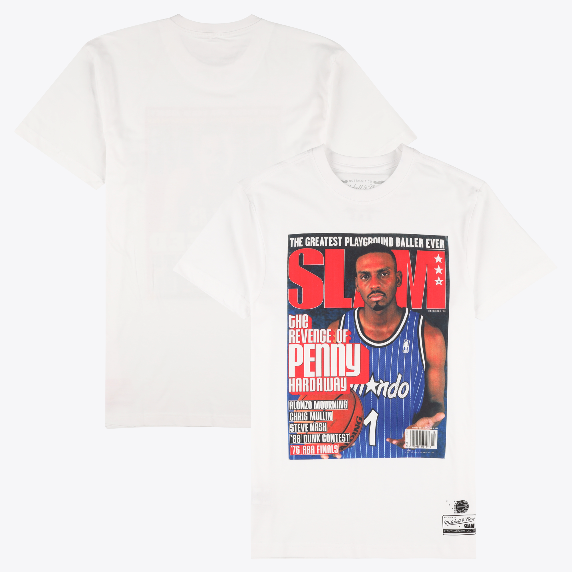 Camiseta de hombre de los Orlando Magic de Mitchell & Ness con estampado de Penny Hardaway - Blanca