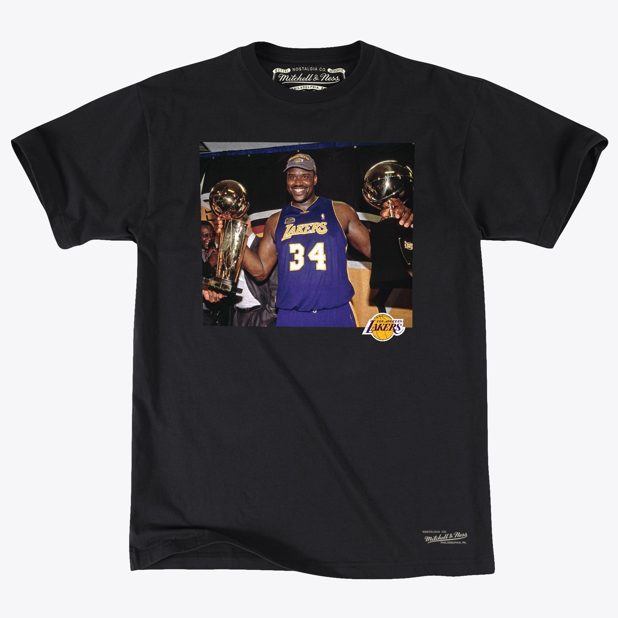 Los Angeles Lakers Mitchell & Ness Off Court T-Shirt - Schwarz - Herren