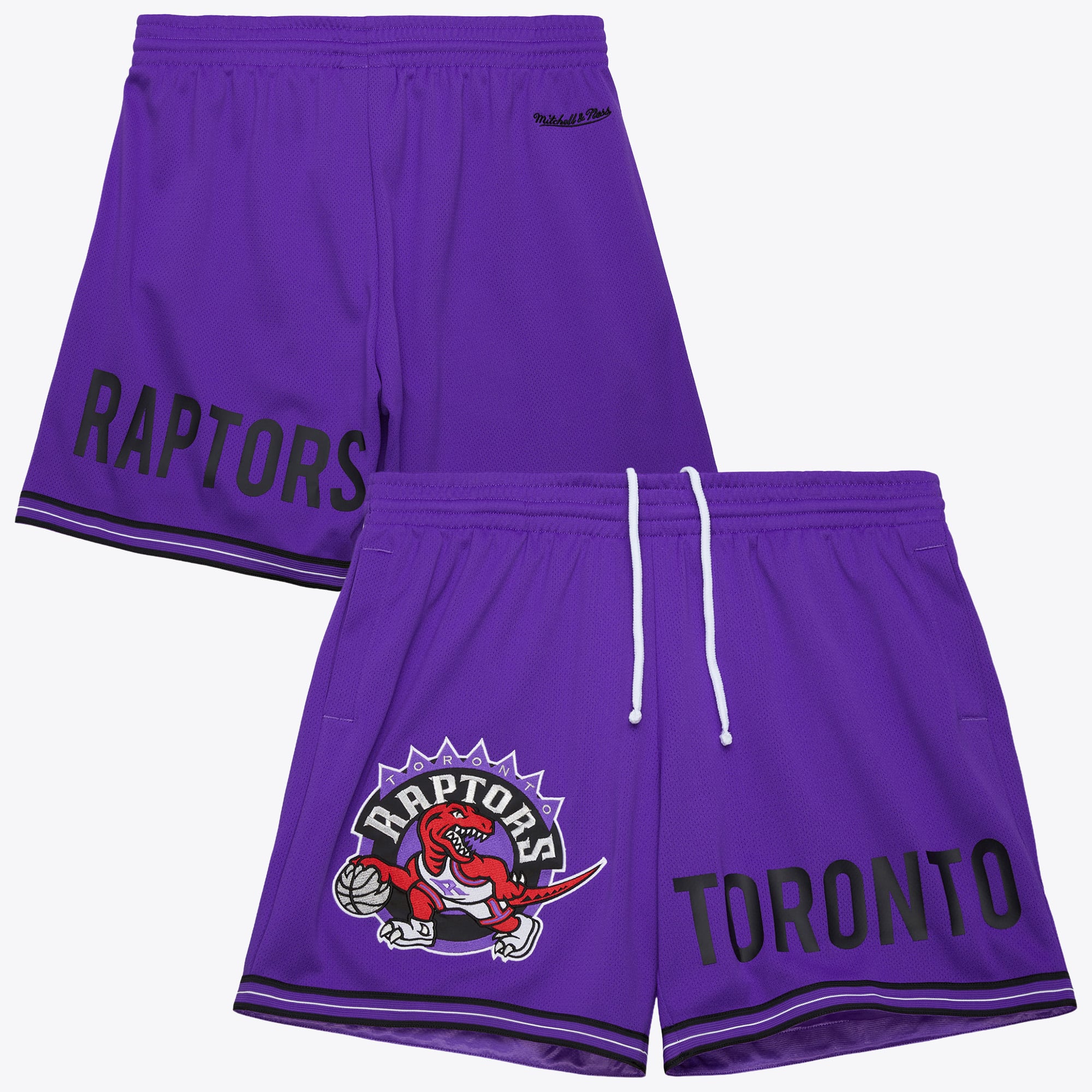 Short de tennis Toronto Raptors Mitchell & Ness Team Origins 7 pouces en maille, logo vintage - Violet - Homme