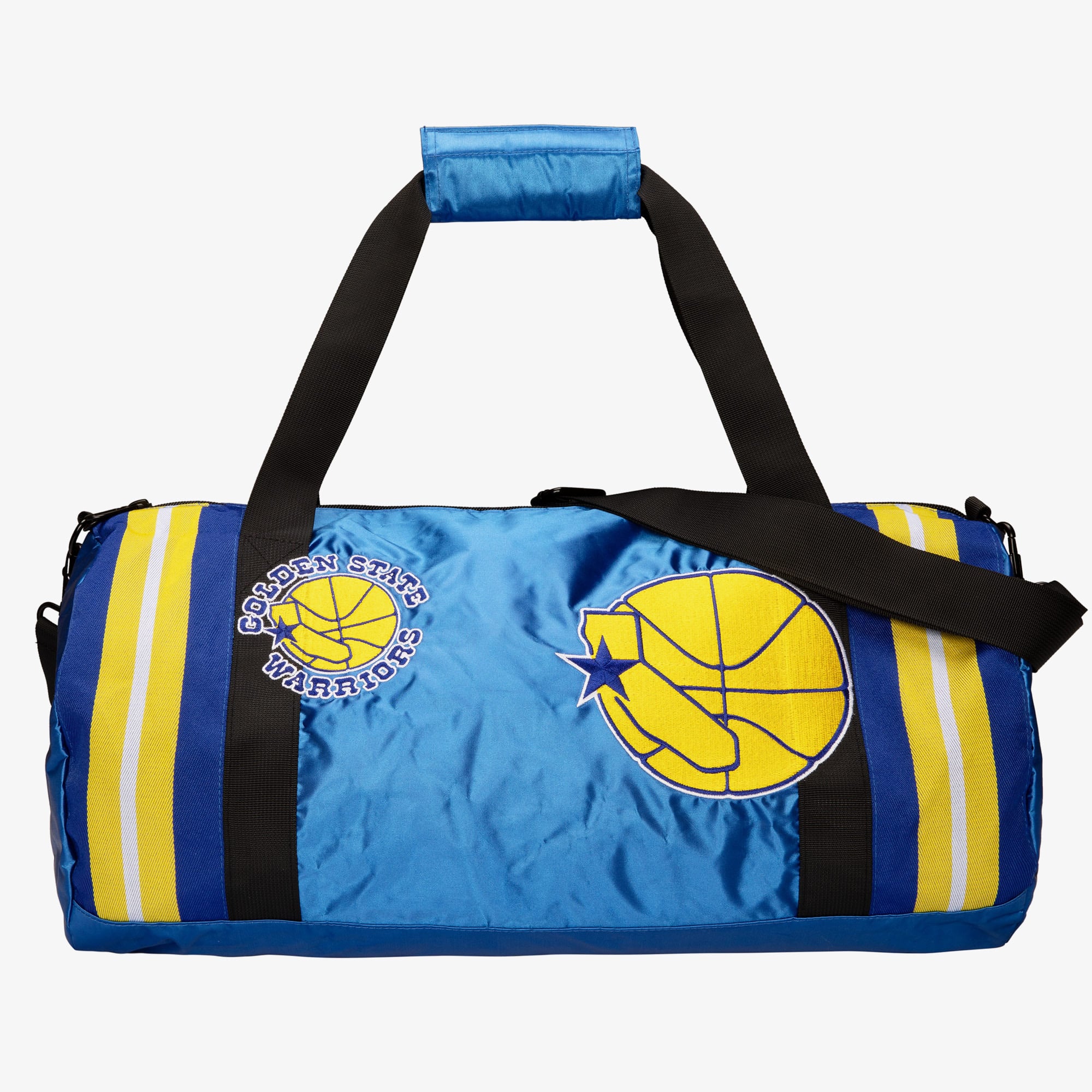 Sac de sport en satin Mitchell & Ness Golden State Warriors - Bleu - Homme