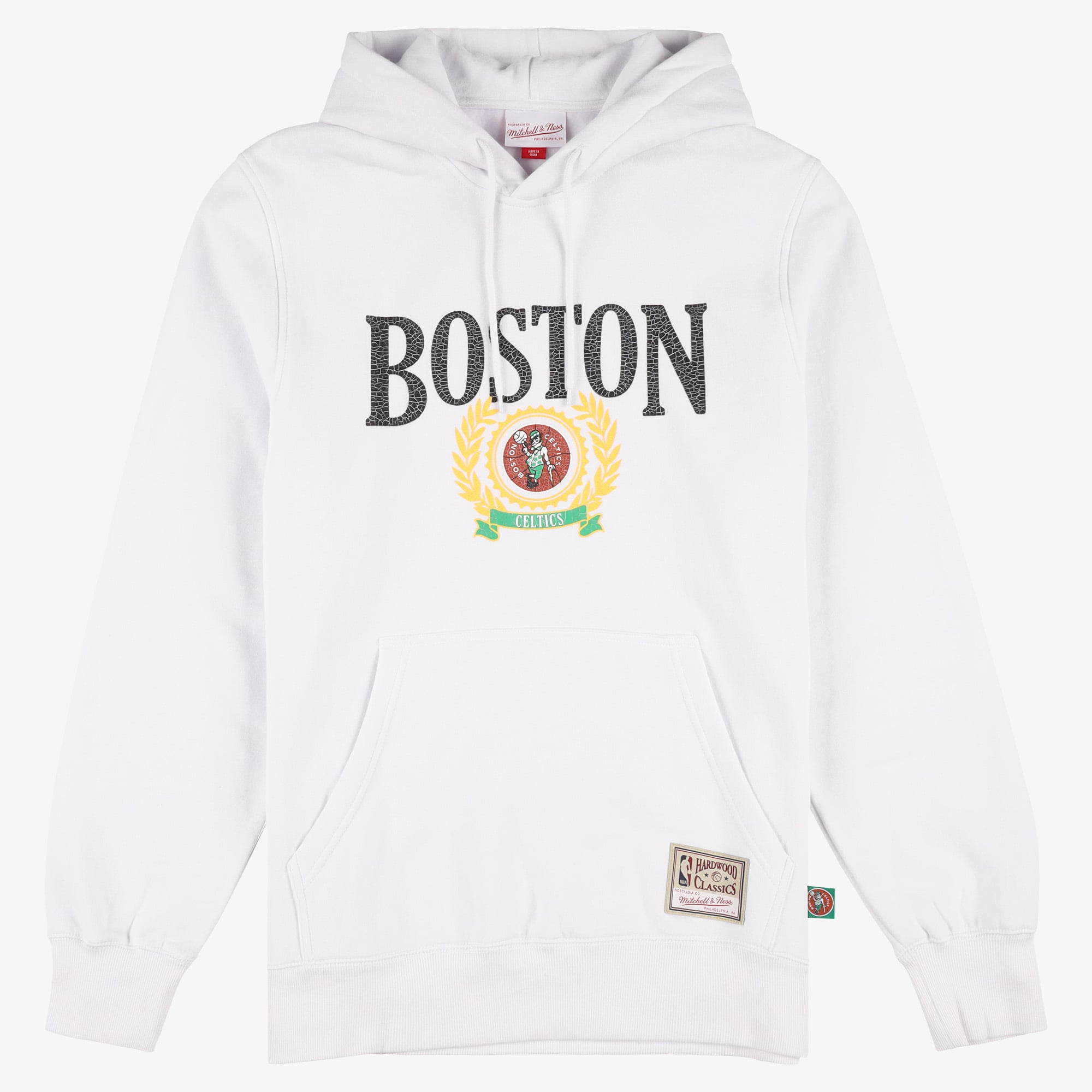 Sudadera con capucha de felpa tradicional de los Boston Celtics de Mitchell & Ness - Blanca - Para hombre