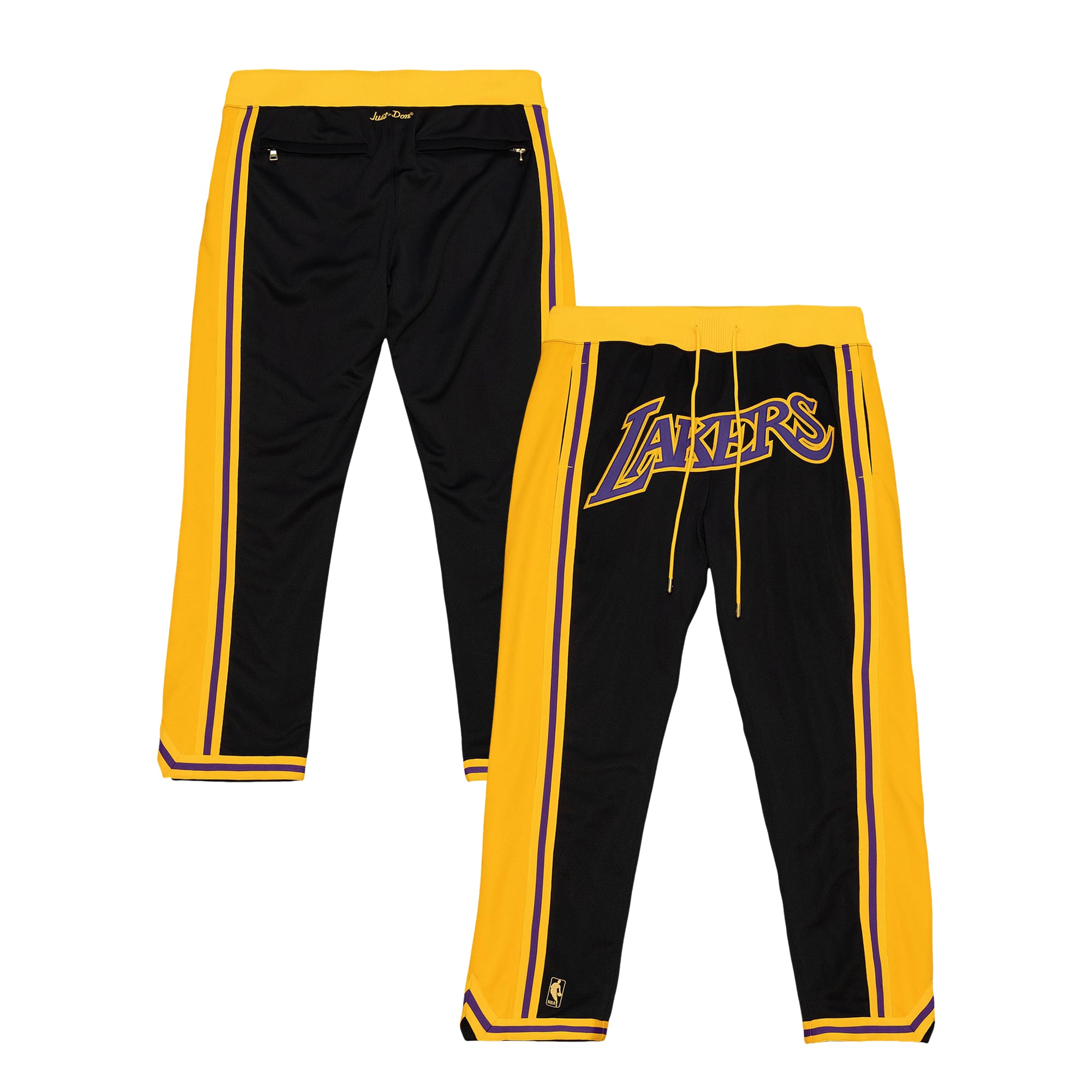Los Angeles Lakers Mitchell & Ness Just Don Hardwood Classics Hose – Schwarz/Gelb – Herren