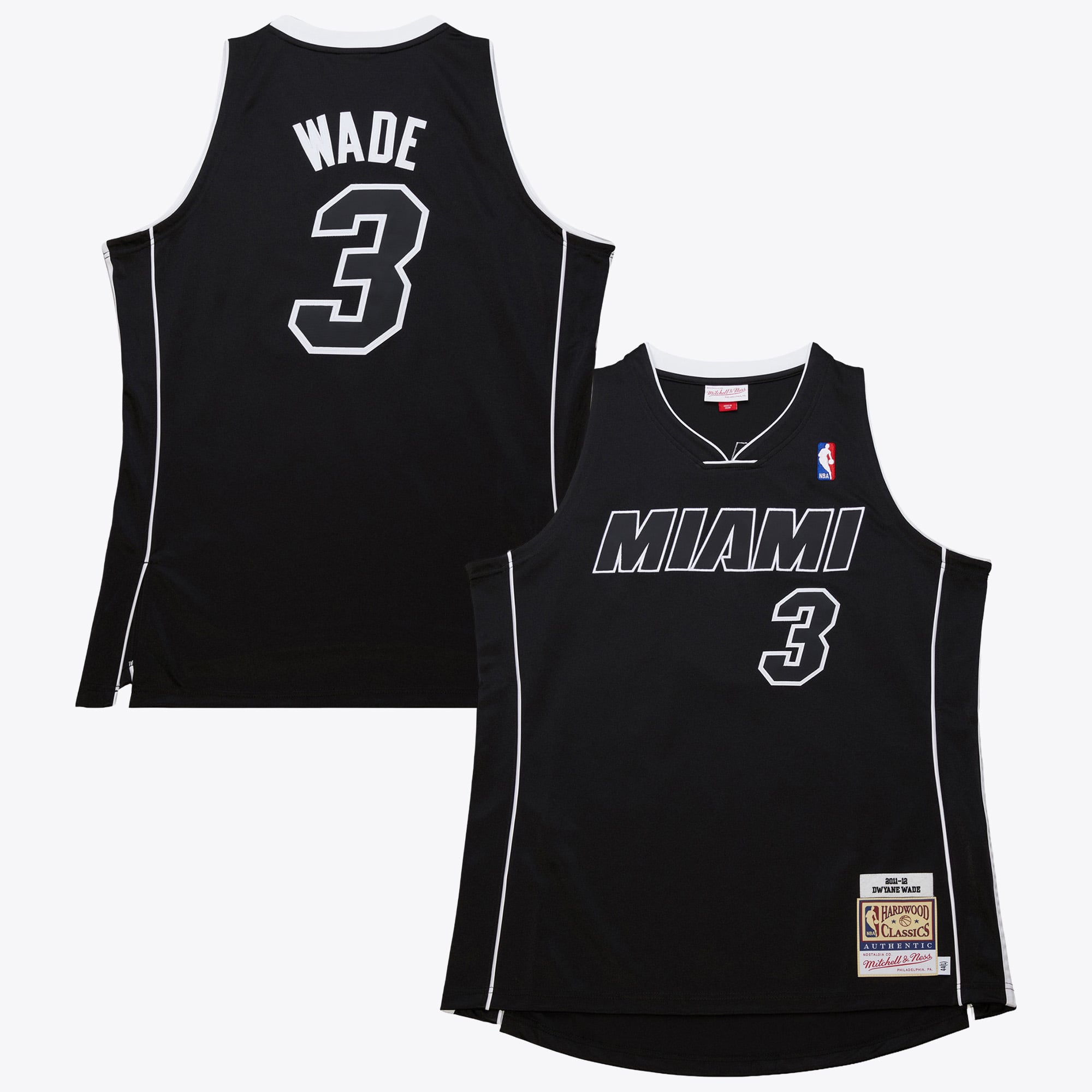 Miami Heat Mitchell & Ness Dwyane Wade 2011 Dark Alternate Authentic Jersey - Schwarz