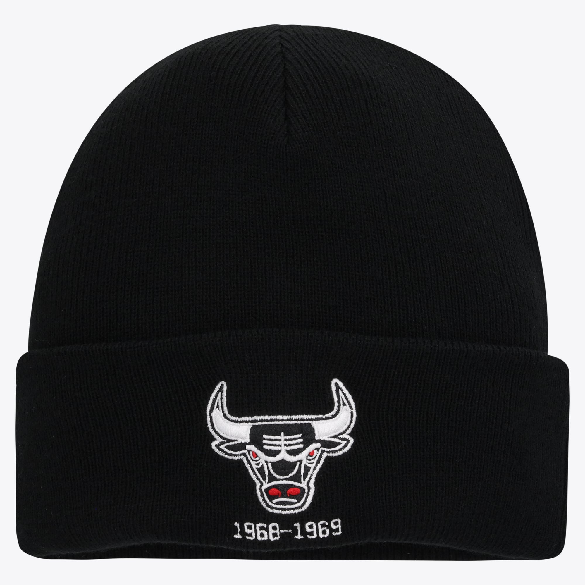 Chicago Bulls Mitchell & Ness Team Logo Cuff Knit - Black - Mens